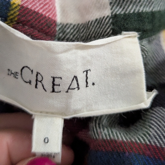 THE GREAT. The Painter's Smock School House Plaid Loose-Fit Multi-Color‎ Shirt - Picture 7 of 9